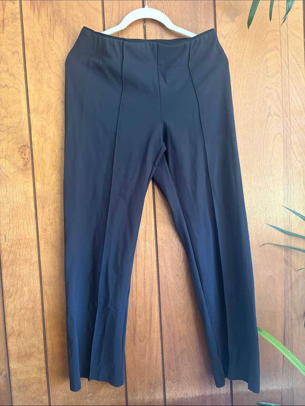 Athleta Black Straight-Leg Pull-On Pants
